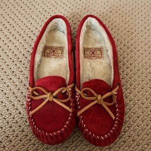 lucky brand red moccasins